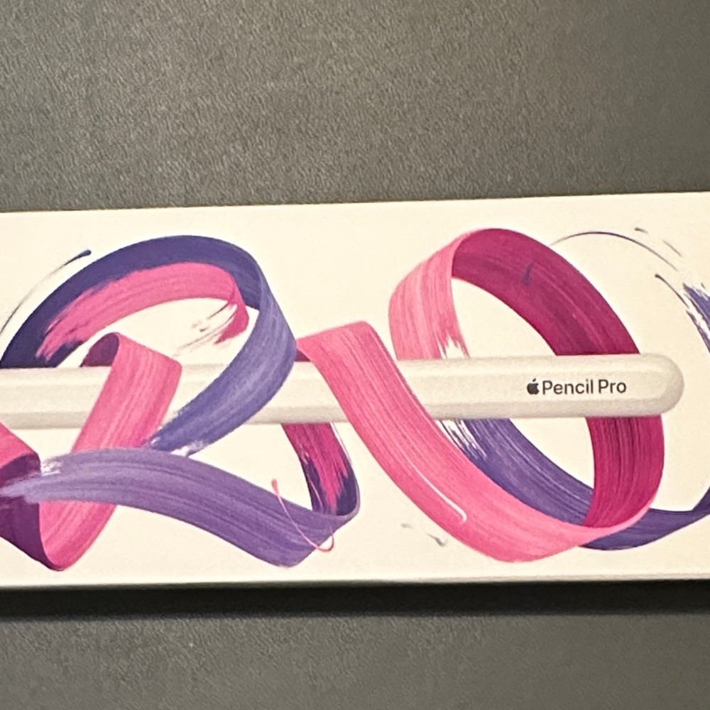 Apple Pencil Pro with Pink and Purple Accents